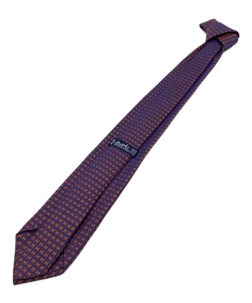 HERMES（エルメス）HERMES (エルメス) Hロゴネクタイ パープル サイズ:不明の古着・服飾アイテム