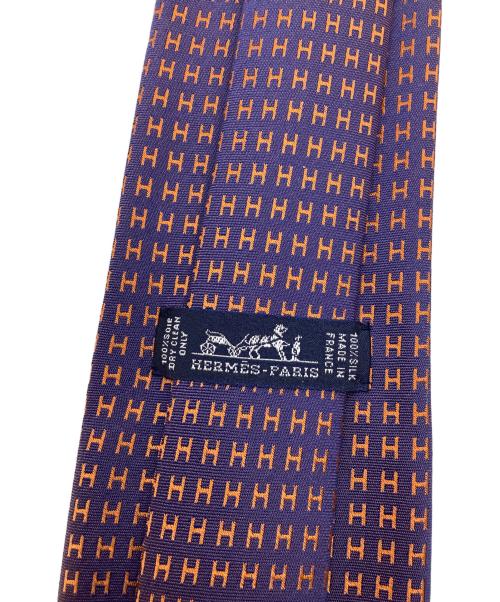 HERMES（エルメス）HERMES (エルメス) Hロゴネクタイ パープル サイズ:不明の古着・服飾アイテム
