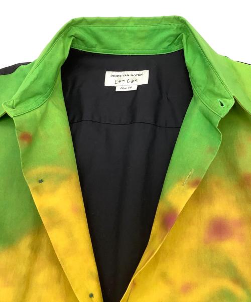 DRIES VAN NOTEN（ドリスヴァンノッテン）DRIES VAN NOTEN (ドリスヴァンノッテン) LEN LYE (レン・ライ) 半袖シャツ グリーン サイズ:44の古着・服飾アイテム