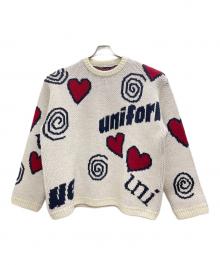 uniform experiment（ユニフォームエクスペリメント）の古着「厚手ニット」｜ホワイト
