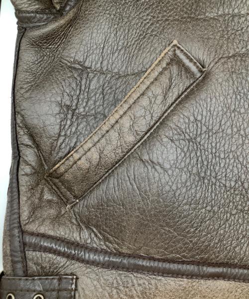 Bellezza Uomo Collection（ベレッツァ・ウォモ・コレクション）Bellezza Uomo Collection (ベレッツァ・ウォモ・コレクション) ムートンジャケット ブラウン サイズ:Lの古着・服飾アイテム
