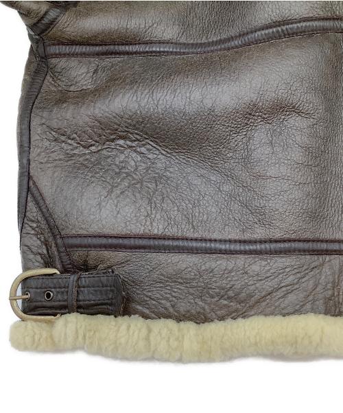 Bellezza Uomo Collection（ベレッツァ・ウォモ・コレクション）Bellezza Uomo Collection (ベレッツァ・ウォモ・コレクション) ムートンジャケット ブラウン サイズ:Lの古着・服飾アイテム