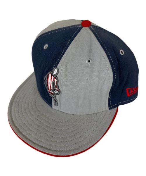 New Era（ニューエラ）New Era (ニューエラ) 59FIFTY NBA BROOKLYN NETS グレー×ネイビー サイズ:SIZE 7 5/8(60.6cm)の古着・服飾アイテム