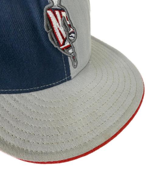 New Era（ニューエラ）New Era (ニューエラ) 59FIFTY NBA BROOKLYN NETS グレー×ネイビー サイズ:SIZE 7 5/8(60.6cm)の古着・服飾アイテム