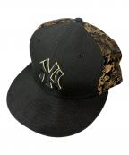 New Eraニューエラ）の古着「59FIFTY NY YANKEES 和柄龍」｜ブラック