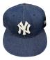 New Era (ニューエラ) 59FIFTY NY YANKEES DENIM インディゴ サイズ:SIZE 7 3/4(61.5cm)：4000円