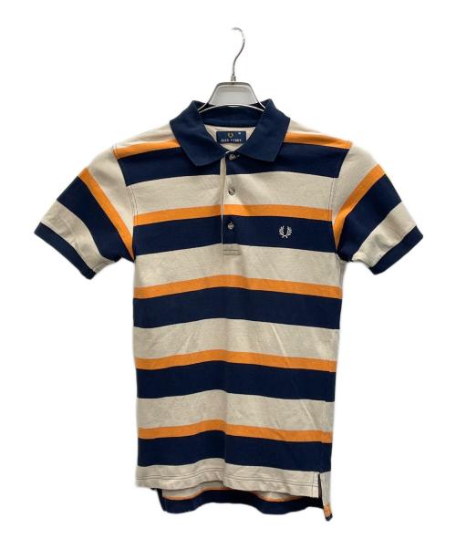 FRED PERRY（フレッドペリー）FRED PERRY (フレッドペリー) ポロシャツ ベージュ×オレンジ サイズ:XSの古着・服飾アイテム