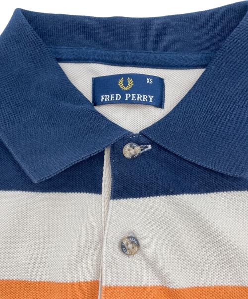 FRED PERRY（フレッドペリー）FRED PERRY (フレッドペリー) ポロシャツ ベージュ×オレンジ サイズ:XSの古着・服飾アイテム