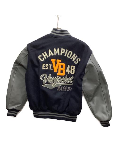 VAN JAC（ヴァン・ヂャケット）VAN JAC (ヴァン・ヂャケット) スタジャン ブラック×グレー サイズ:LLの古着・服飾アイテム