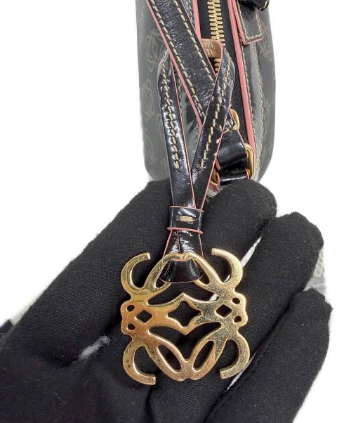 LOEWE（ロエベ）LOEWE (ロエベ) PVCショルダーバッグ ブラック×ピンクの古着・服飾アイテム