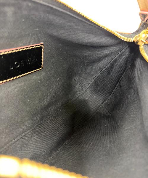 LOEWE（ロエベ）LOEWE (ロエベ) PVCショルダーバッグ ブラック×ピンクの古着・服飾アイテム