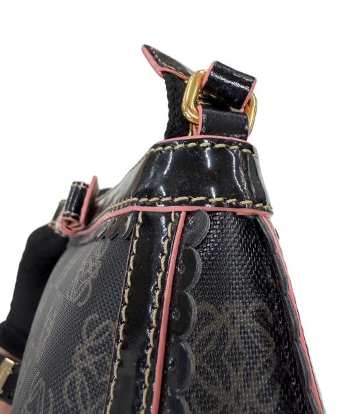LOEWE（ロエベ）LOEWE (ロエベ) PVCショルダーバッグ ブラック×ピンクの古着・服飾アイテム