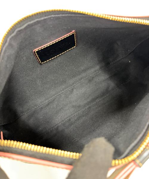 LOEWE（ロエベ）LOEWE (ロエベ) PVCショルダーバッグ ブラック×ピンクの古着・服飾アイテム