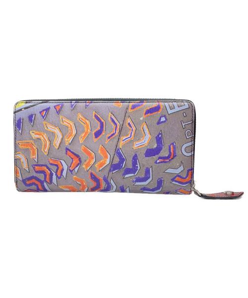 Vivienne Westwood（ヴィヴィアンウエストウッド）Vivienne Westwood (ヴィヴィアンウエストウッド) ジップラウンドウォレットマンホール グレー×マルチカラーの古着・服飾アイテム