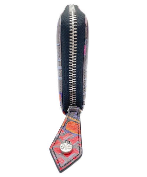 Vivienne Westwood（ヴィヴィアンウエストウッド）Vivienne Westwood (ヴィヴィアンウエストウッド) ジップラウンドウォレットマンホール グレー×マルチカラーの古着・服飾アイテム