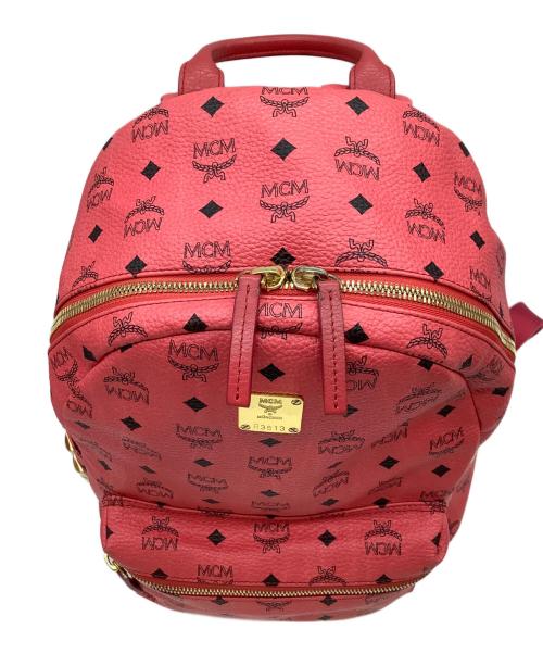 MCM（エムシーエム）MCM (エムシーエム) スタッズリュック ピンクの古着・服飾アイテム