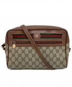 GUCCIグッチ）の古着「ショルダーバッグ」｜ベージュ×ブラウン