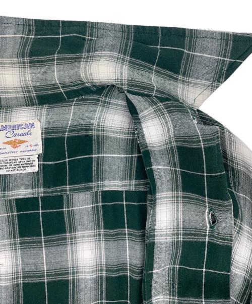 AMERICAN CASUALS（アメリカンカジュアル）AMERICAN CASUALS (アメリカンカジュアル) ヴィンテージシャツ グリーン サイズ:Sの古着・服飾アイテム