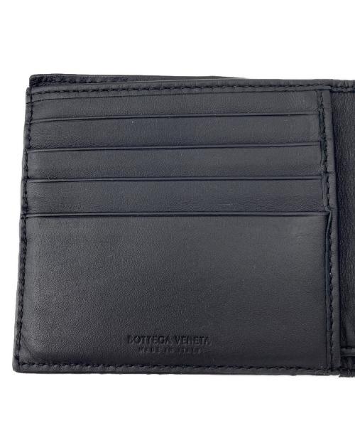 BOTTEGA VENETA（ボッテガベネタ）BOTTEGA VENETA (ボッテガベネタ) 2つ折り財布 ネイビーの古着・服飾アイテム