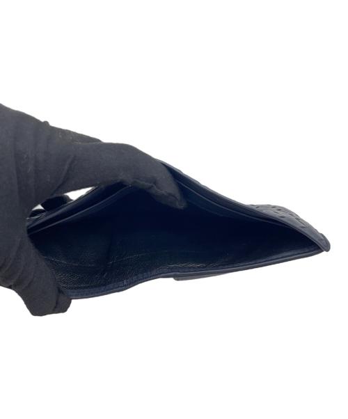 BOTTEGA VENETA（ボッテガベネタ）BOTTEGA VENETA (ボッテガベネタ) 2つ折り財布 ネイビーの古着・服飾アイテム