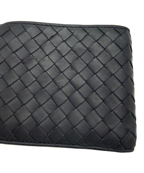 BOTTEGA VENETA（ボッテガベネタ）BOTTEGA VENETA (ボッテガベネタ) 2つ折り財布 ネイビーの古着・服飾アイテム