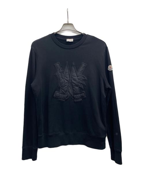 MONCLER（モンクレール）MONCLER (モンクレール) パッチエンブレムスウェット ブラック サイズ:Lの古着・服飾アイテム