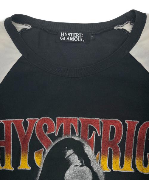 Hysteric Glamour（ヒステリックグラマー）Hysteric Glamour (ヒステリックグラマー) 長袖カットソー ブラック×ホワイト サイズ:Lの古着・服飾アイテム