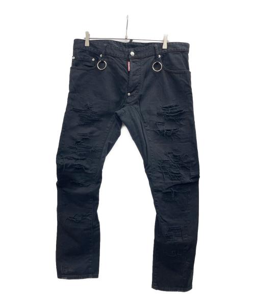 DSQUARED2（ディースクエアード）DSQUARED2 (ディースクエアード) デニムパンツ ブラック サイズ:52の古着・服飾アイテム