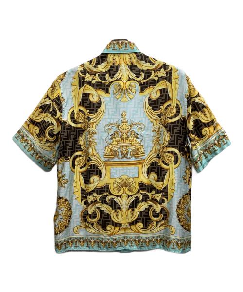 FENDI（フェンディ）FENDI (フェンディ) VERSACE (ヴェルサーチェ) 半袖シャツ ブルー サイズ:サイズ48（M~L相当）の古着・服飾アイテム