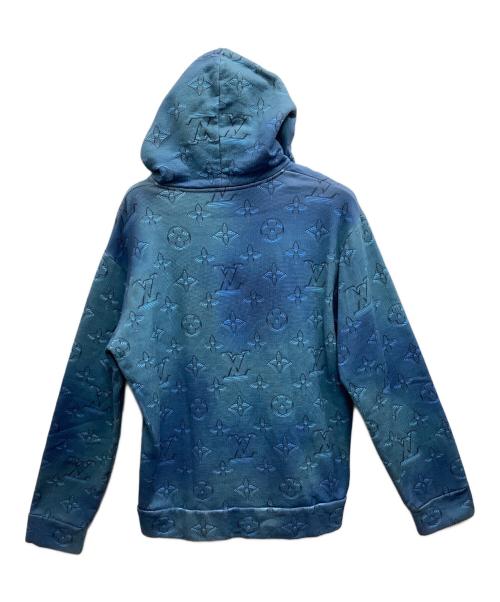LOUIS VUITTON（ルイ ヴィトン）LOUIS VUITTON (ルイ ヴィトン) プルオーバーパーカー モノグラム柄 ブルー サイズ:SIZE XXLの古着・服飾アイテム