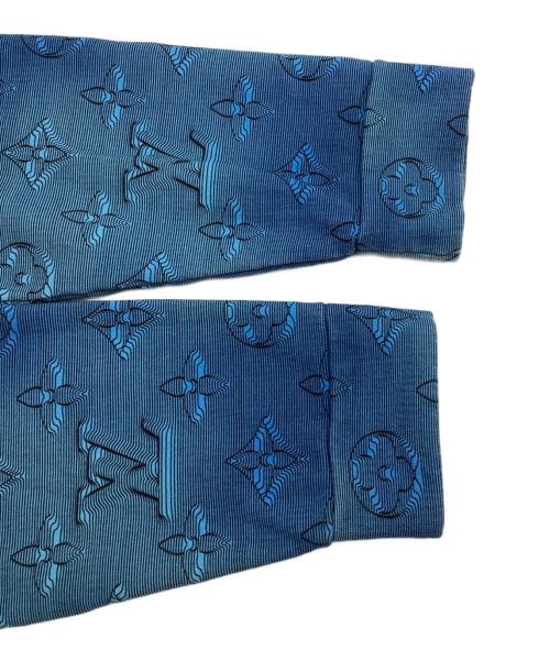 LOUIS VUITTON（ルイ ヴィトン）LOUIS VUITTON (ルイ ヴィトン) プルオーバーパーカー モノグラム柄 ブルー サイズ:SIZE XXLの古着・服飾アイテム