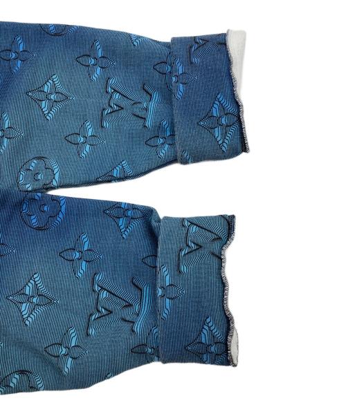 LOUIS VUITTON（ルイ ヴィトン）LOUIS VUITTON (ルイ ヴィトン) プルオーバーパーカー モノグラム柄 ブルー サイズ:SIZE XXLの古着・服飾アイテム