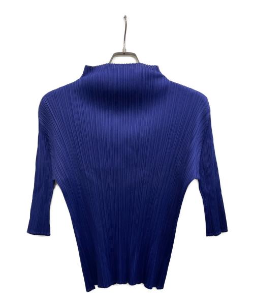 PLEATS PLEASE（プリーツプリーズ）PLEATS PLEASE (プリーツプリーズ) 半袖ブラウス ネイビー サイズ:3の古着・服飾アイテム