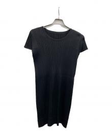 PLEATS PLEASE（プリーツプリーズ）の古着「ノースリーブワンピース」｜ブラック