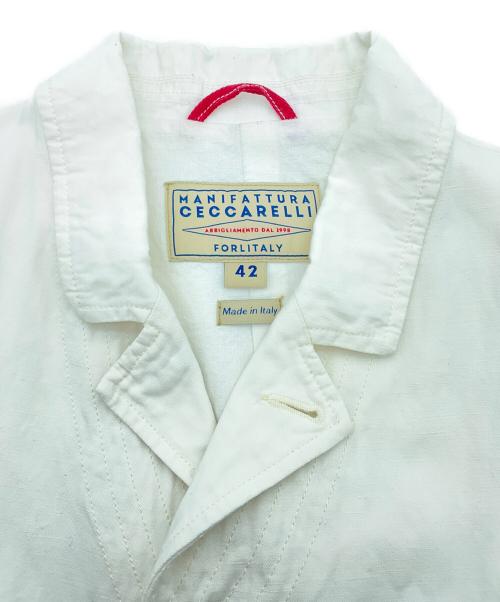 MANIFATTURA CECCARELLI（マニファッツュラ・チェッカレッリ）MANIFATTURA CECCARELLI (マニファッツュラ・チェッカレッリ) コットンジャケット ホワイト サイズ:42の古着・服飾アイテム