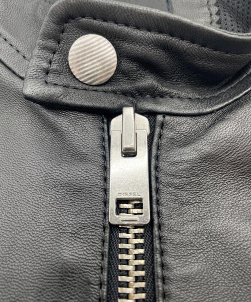 DIESEL（ディーゼル）DIESEL (ディーゼル) レザージャケット ブラック サイズ:XXLの古着・服飾アイテム