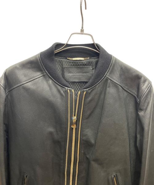DOLCE & GABBANA（ドルチェ＆ガッバーナ）DOLCE & GABBANA (ドルチェ＆ガッバーナ) ツインジップシングルライダースジャケット ブラック サイズ:56の古着・服飾アイテム