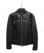 DSQUARED2ディースクエアード）の古着「レザージャケット」｜ブラック