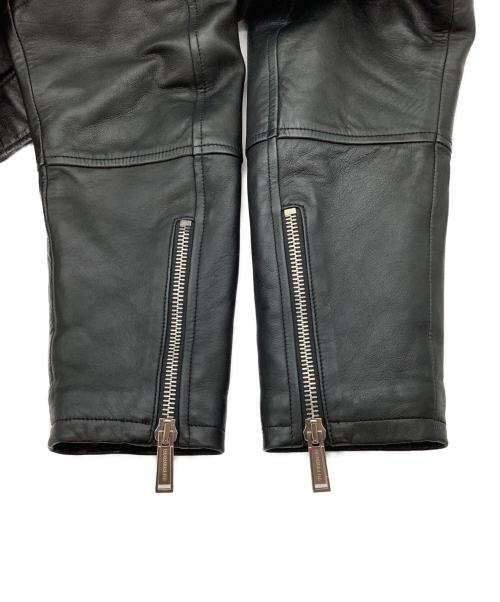 DSQUARED2（ディースクエアード）DSQUARED2 (ディースクエアード) レザージャケット ブラック サイズ:52の古着・服飾アイテム