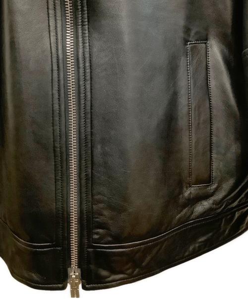 DSQUARED2（ディースクエアード）DSQUARED2 (ディースクエアード) レザージャケット ブラック サイズ:52の古着・服飾アイテム
