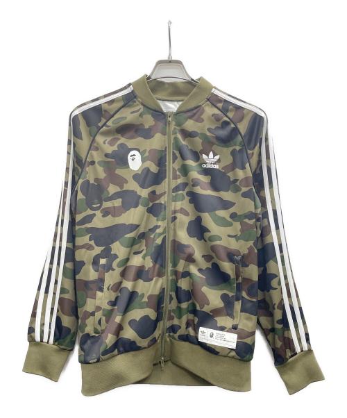 A BATHING APE（アベイシングエイプ）A BATHING APE (アベイシングエイプ) adidas (アディダス) トラックジャケット グリーン サイズ:Mの古着・服飾アイテム