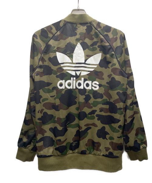 A BATHING APE（アベイシングエイプ）A BATHING APE (アベイシングエイプ) adidas (アディダス) トラックジャケット グリーン サイズ:Mの古着・服飾アイテム