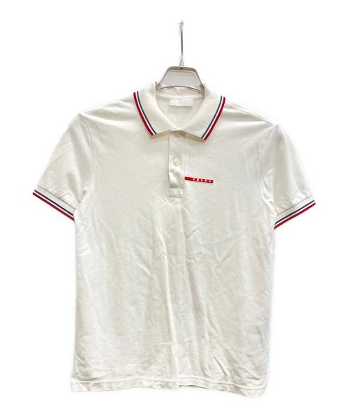 PRADA（プラダ）PRADA (プラダ) ポロシャツ ホワイト サイズ:Sの古着・服飾アイテム