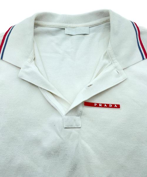 PRADA（プラダ）PRADA (プラダ) ポロシャツ ホワイト サイズ:Sの古着・服飾アイテム