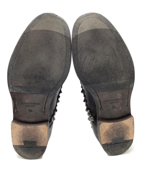 DOLCE & GABBANA（ドルチェ＆ガッバーナ）DOLCE & GABBANA (ドルチェ＆ガッバーナ) スタッズシューズ ブラック サイズ:8 1/2の古着・服飾アイテム