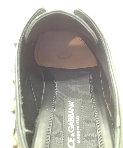 DOLCE & GABBANA（ドルチェ＆ガッバーナ）DOLCE & GABBANA (ドルチェ＆ガッバーナ) スタッズシューズ ブラック サイズ:8 1/2の古着・服飾アイテム