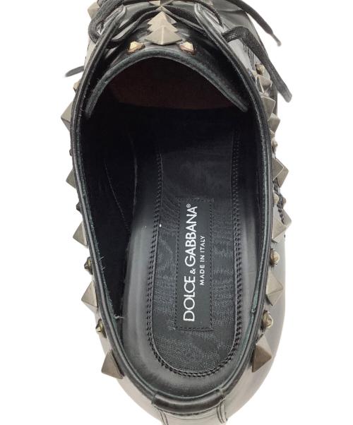 DOLCE & GABBANA（ドルチェ＆ガッバーナ）DOLCE & GABBANA (ドルチェ＆ガッバーナ) スタッズシューズ ブラック サイズ:8 1/2の古着・服飾アイテム