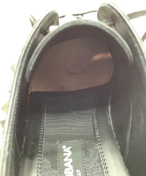 DOLCE & GABBANA（ドルチェ＆ガッバーナ）DOLCE & GABBANA (ドルチェ＆ガッバーナ) スタッズシューズ ブラック サイズ:8 1/2の古着・服飾アイテム