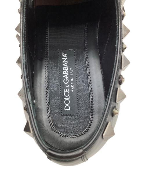 DOLCE & GABBANA（ドルチェ＆ガッバーナ）DOLCE & GABBANA (ドルチェ＆ガッバーナ) スタッズシューズ ブラック サイズ:8 1/2の古着・服飾アイテム