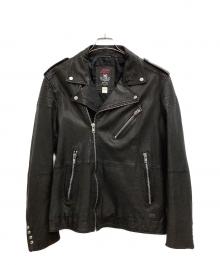 DIESEL（ディーゼル）の古着「レザーライダースジャケット」｜ブラック